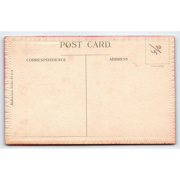 Halloween Postcard Children Girls Witch Hat JOL Pumpkin Broom Nash 8A Unposted - Picture 3 of 3